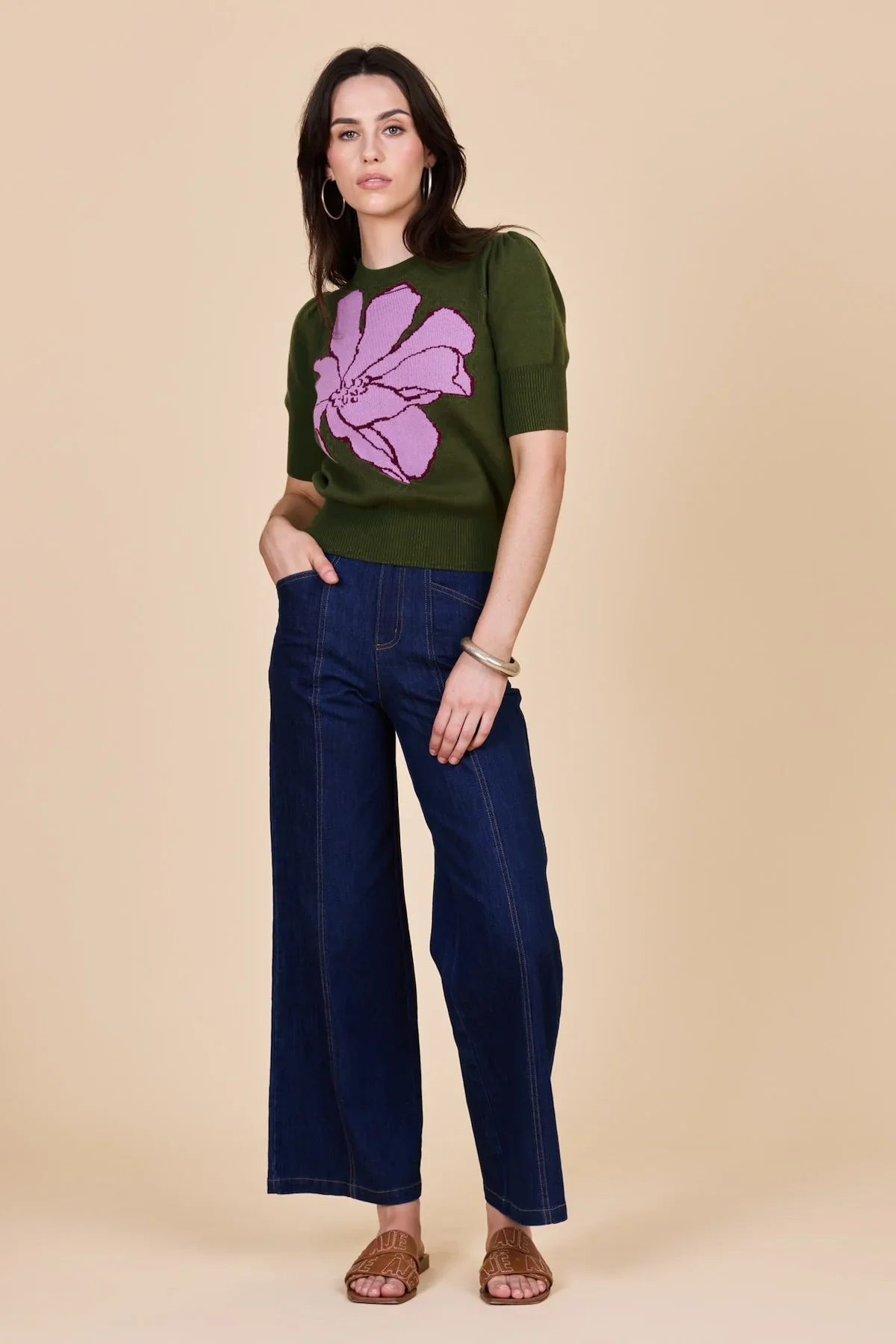 Olive Magnolia Knit Jumper - Image 7