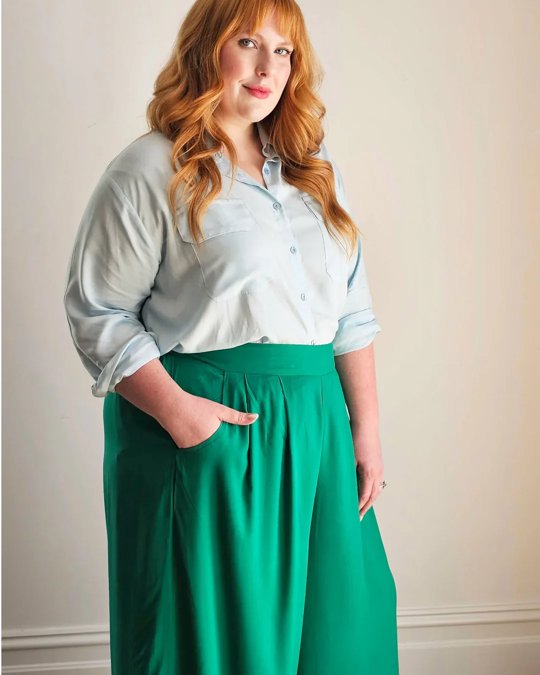 Palazzo Wide Leg Pants in Kelly Green - Image 4