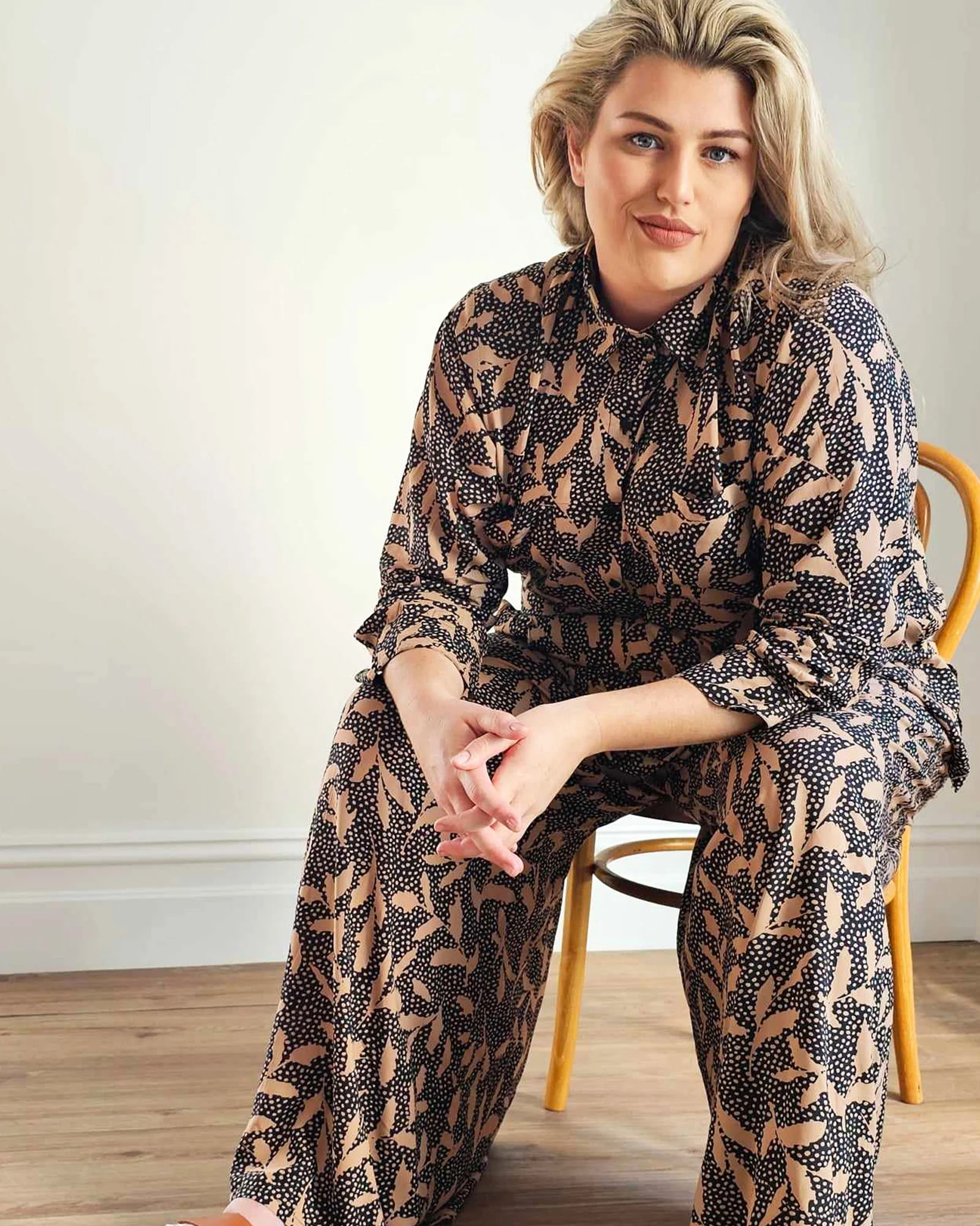 Palazzo Wide Leg Pants in Leaf Multi - Image 3