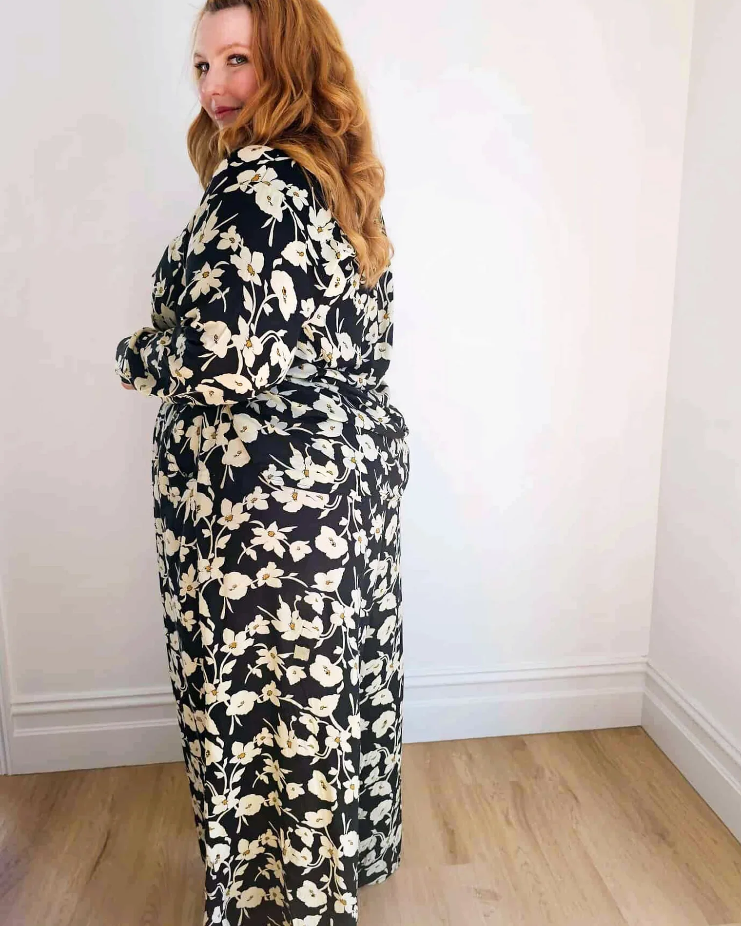 Palazzo Wide Leg Pants in Mono Floral - Image 3