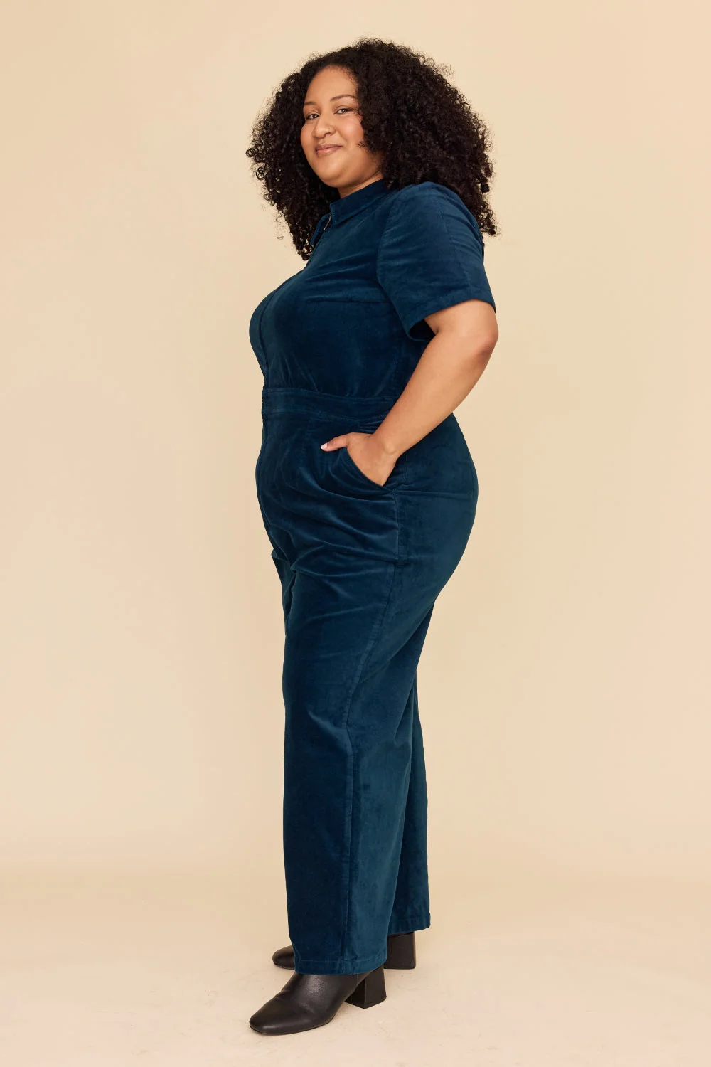 Petrol Velvet Freestyler Jumpsuit - Image 11