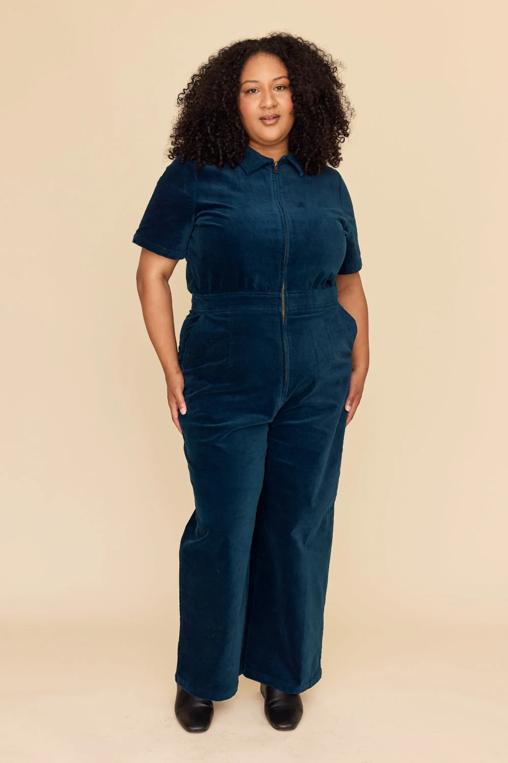 Petrol Velvet Freestyler Jumpsuit - Image 12