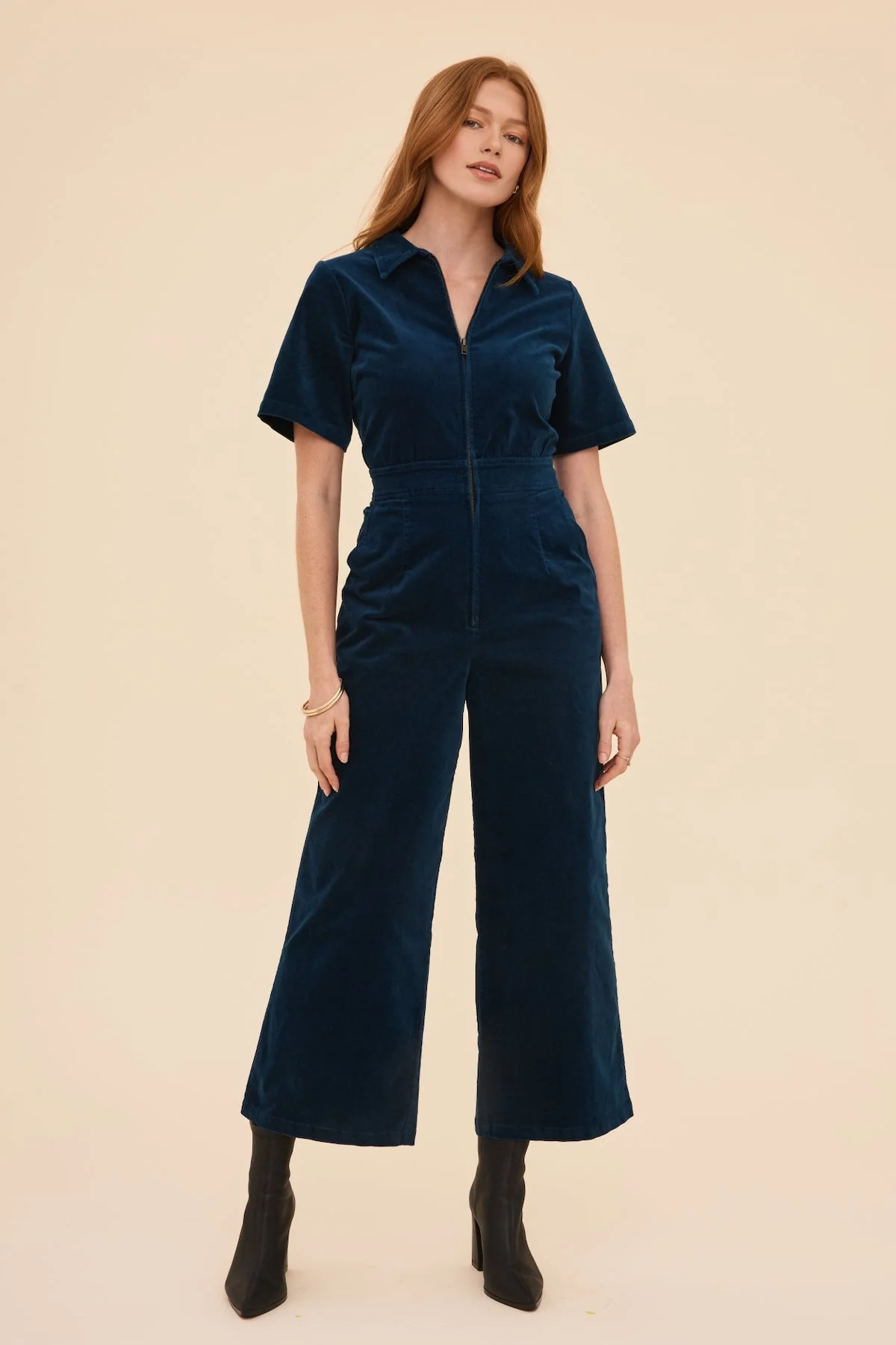 Petrol Velvet Freestyler Jumpsuit - Image 14