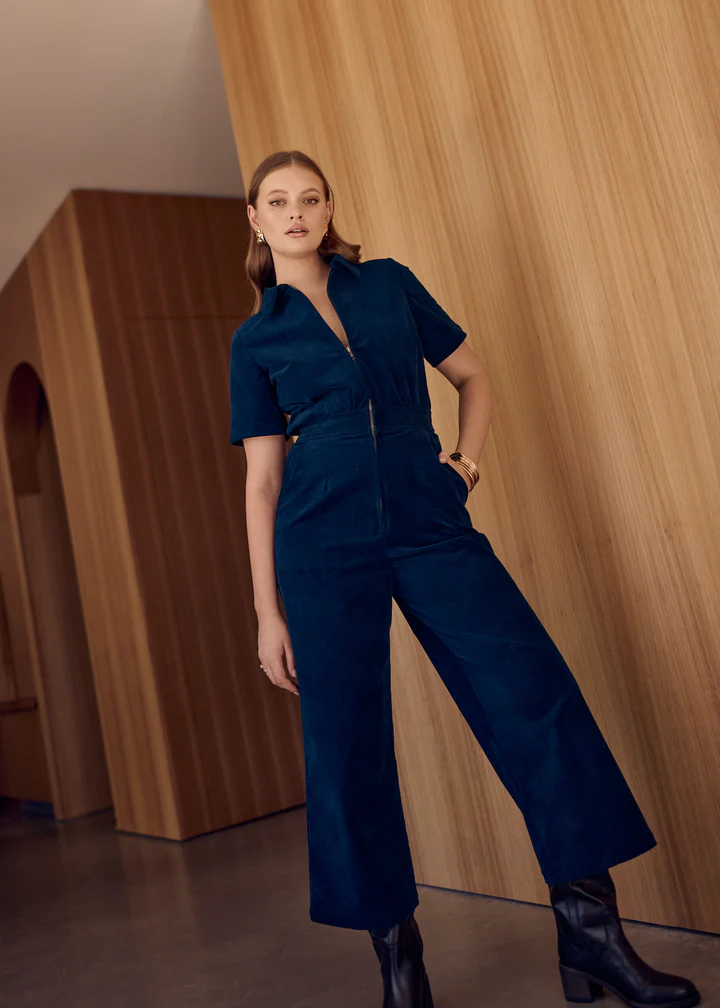 Petrol Velvet Freestyler Jumpsuit - Image 20