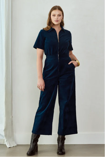 Petrol Velvet Freestyler Jumpsuit - Image 21