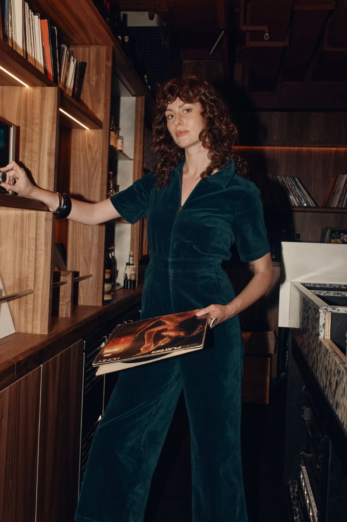 Petrol Velvet Freestyler Jumpsuit - Image 23