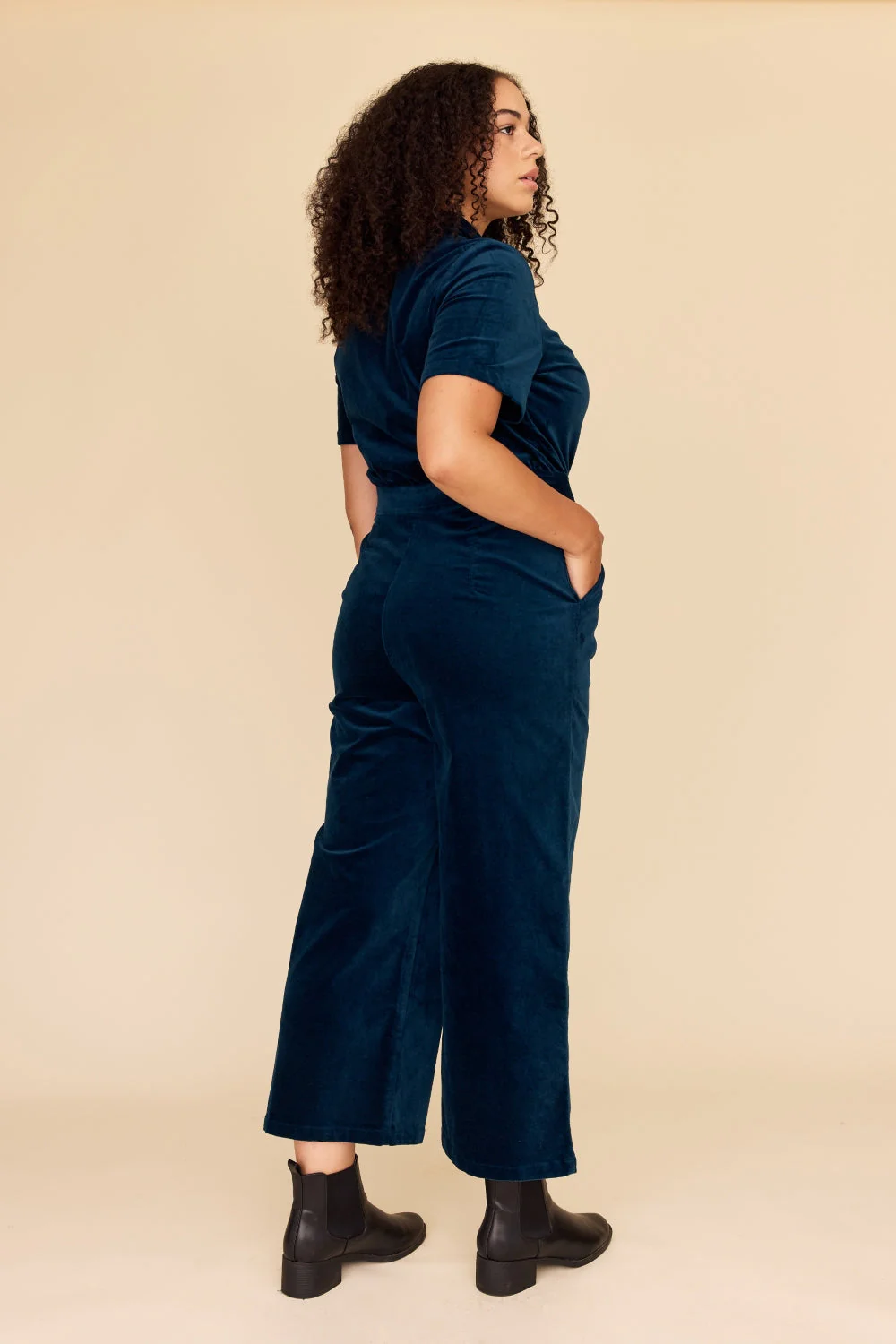 Petrol Velvet Freestyler Jumpsuit - Image 4