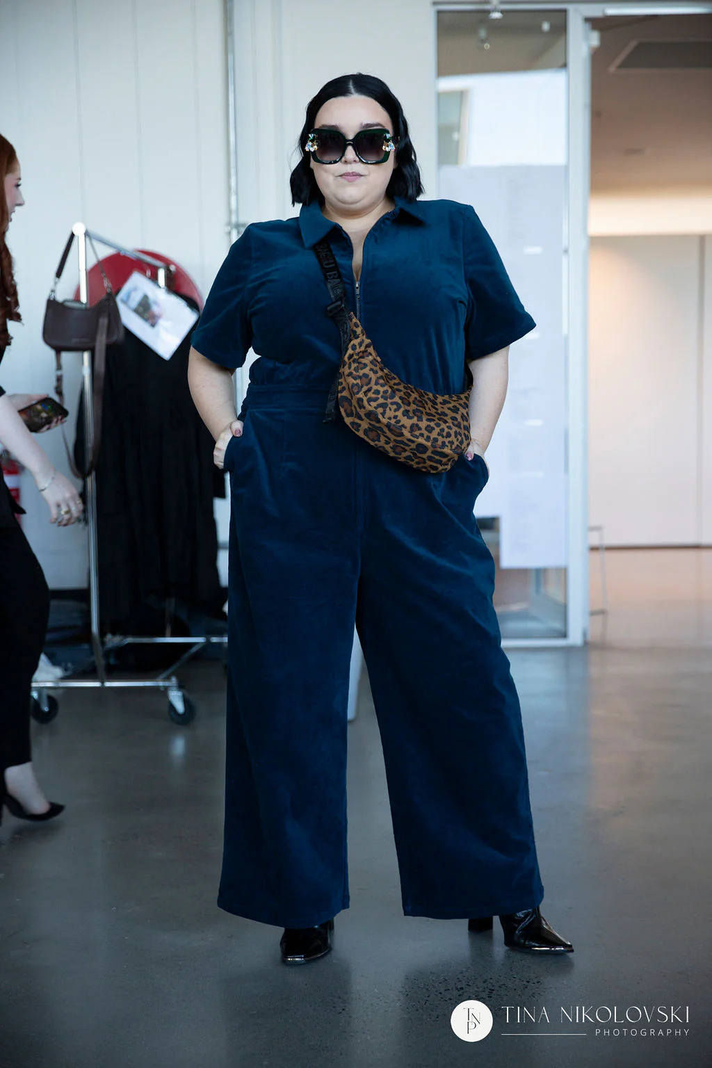 Petrol Velvet Freestyler Jumpsuit - Image 7