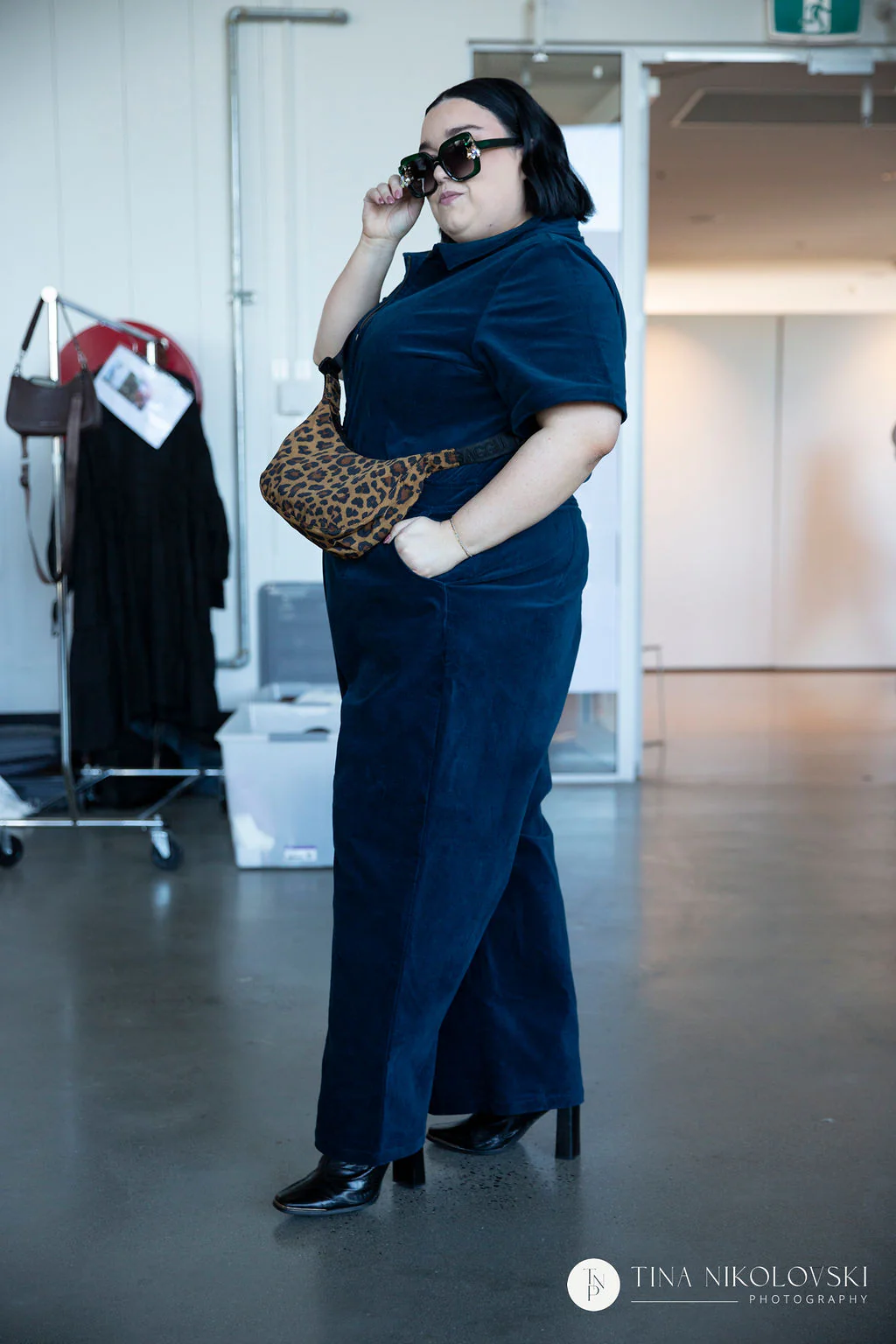 Petrol Velvet Freestyler Jumpsuit - Image 8