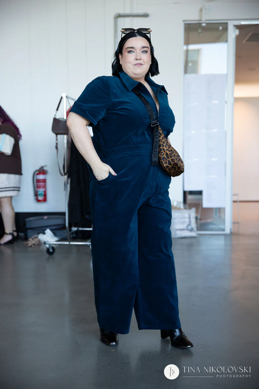Petrol Velvet Freestyler Jumpsuit - Image 9