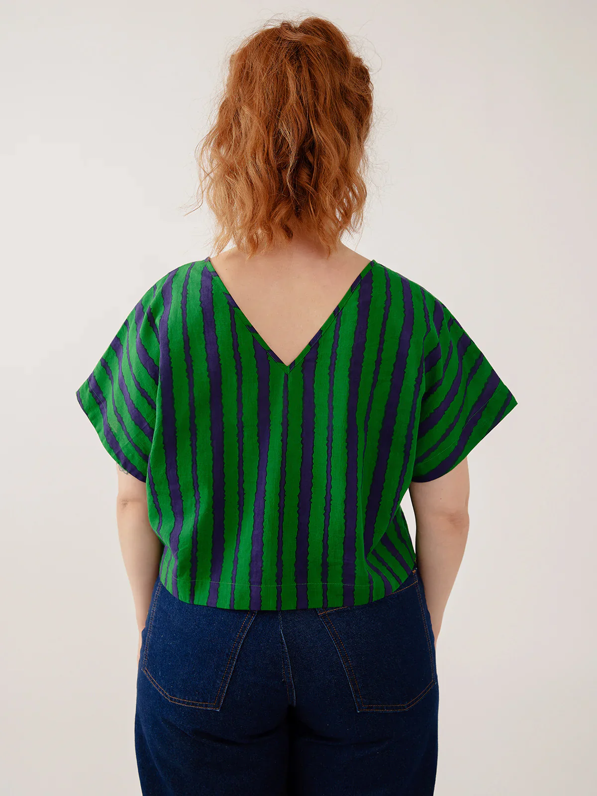 Riley V-Neck Dolman Top - Emerald - Image 5