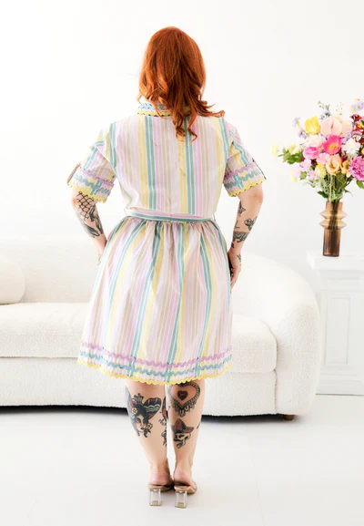 Shawty Button Down Dress in Gelato - Image 4
