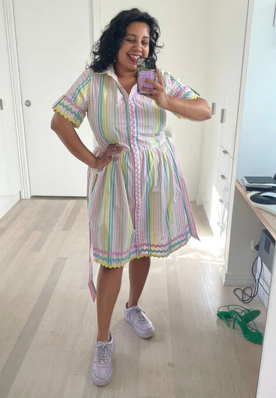 Shawty Button Down Dress in Gelato - Image 6