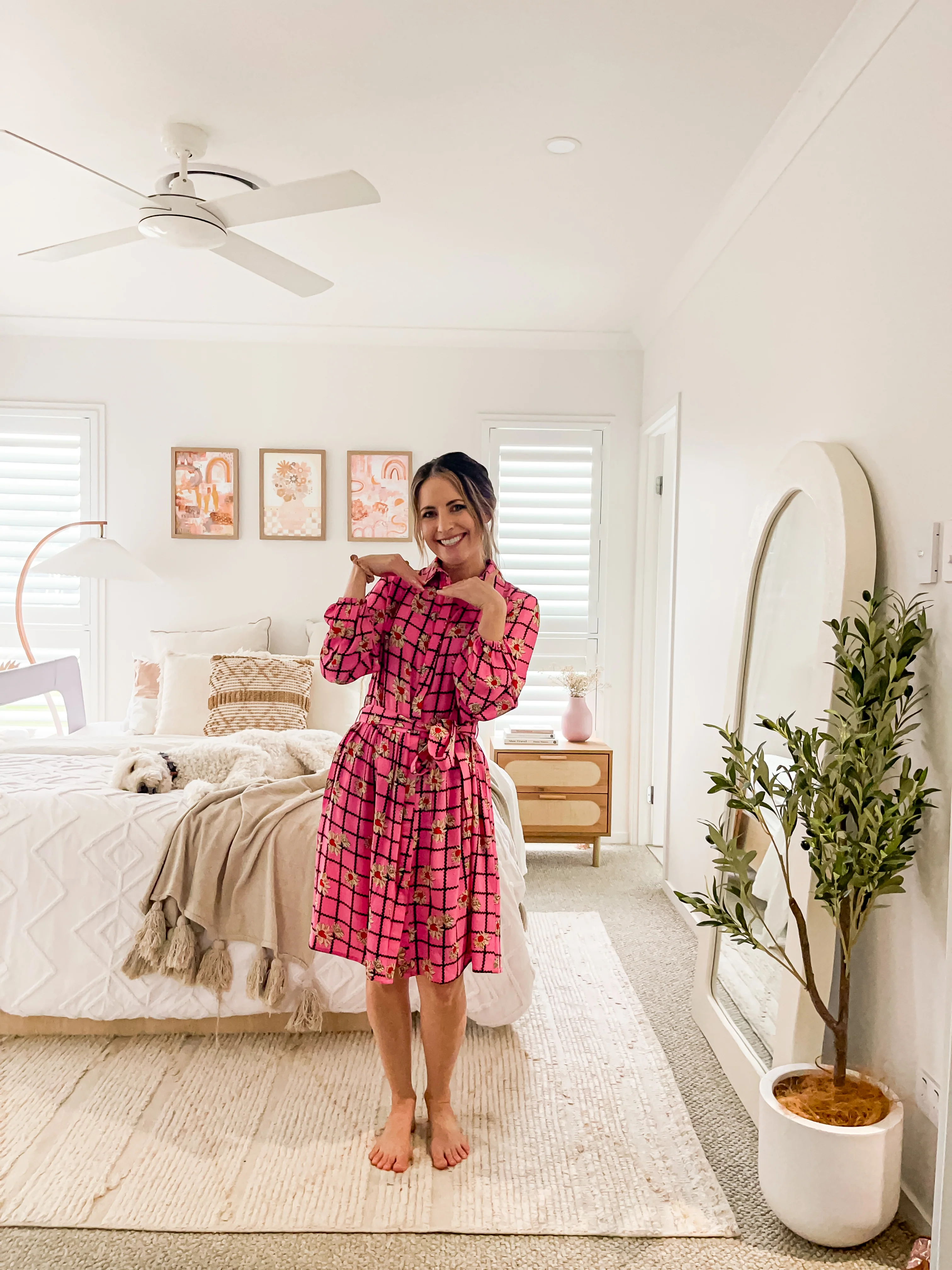 Shawty Button Down Dress in Hella Pink - Image 12