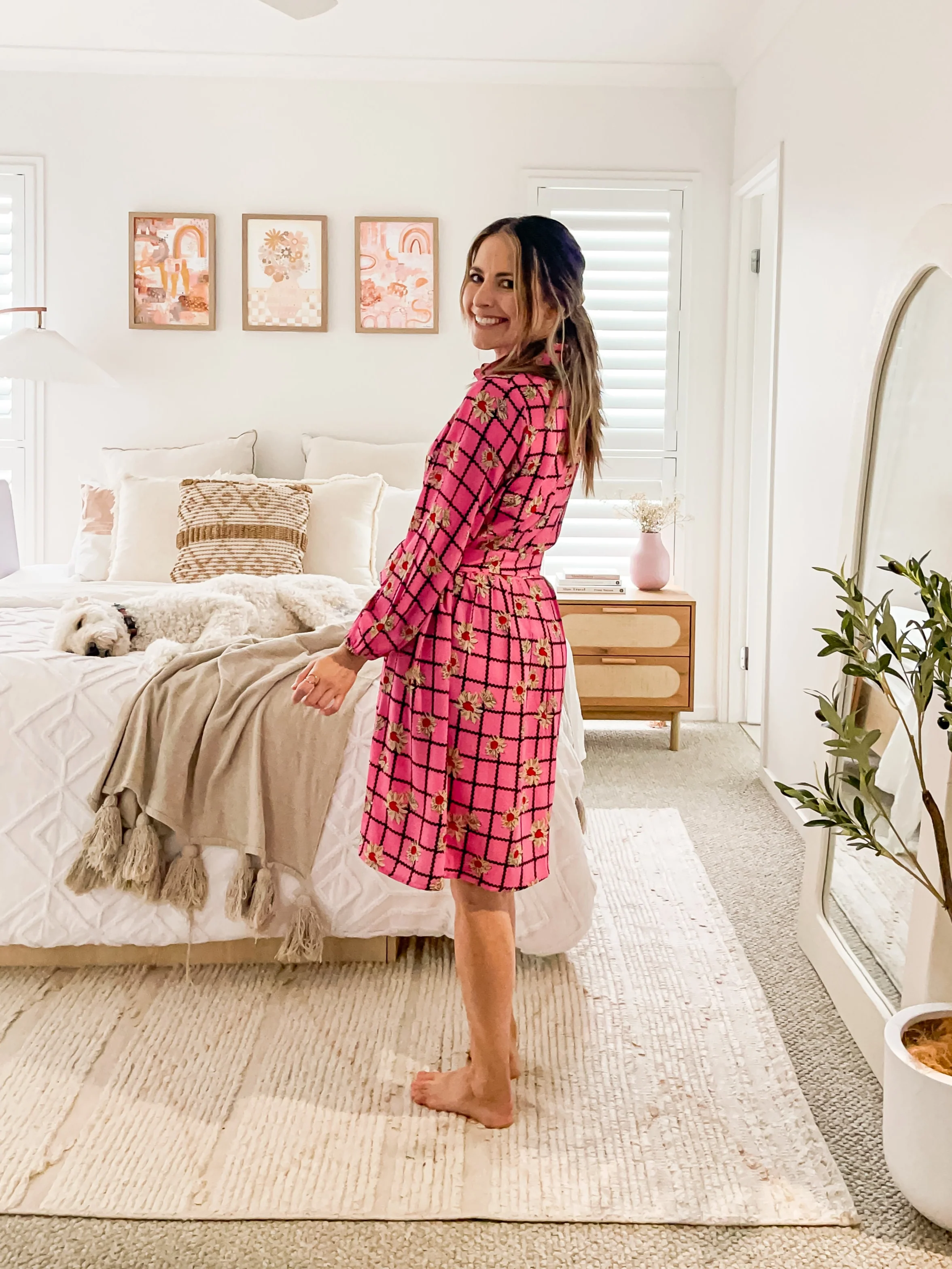 Shawty Button Down Dress in Hella Pink - Image 13