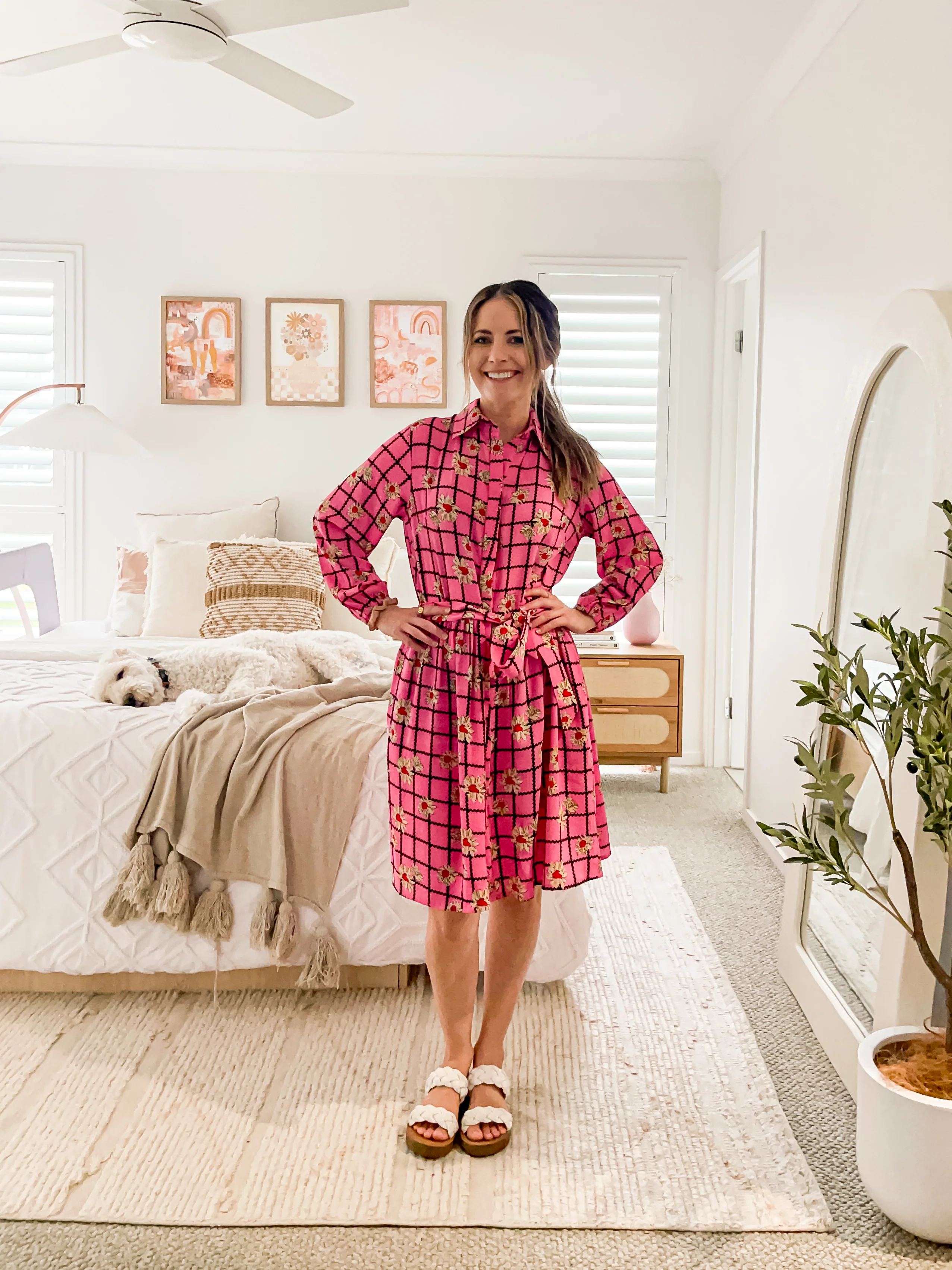 Shawty Button Down Dress in Hella Pink - Image 15