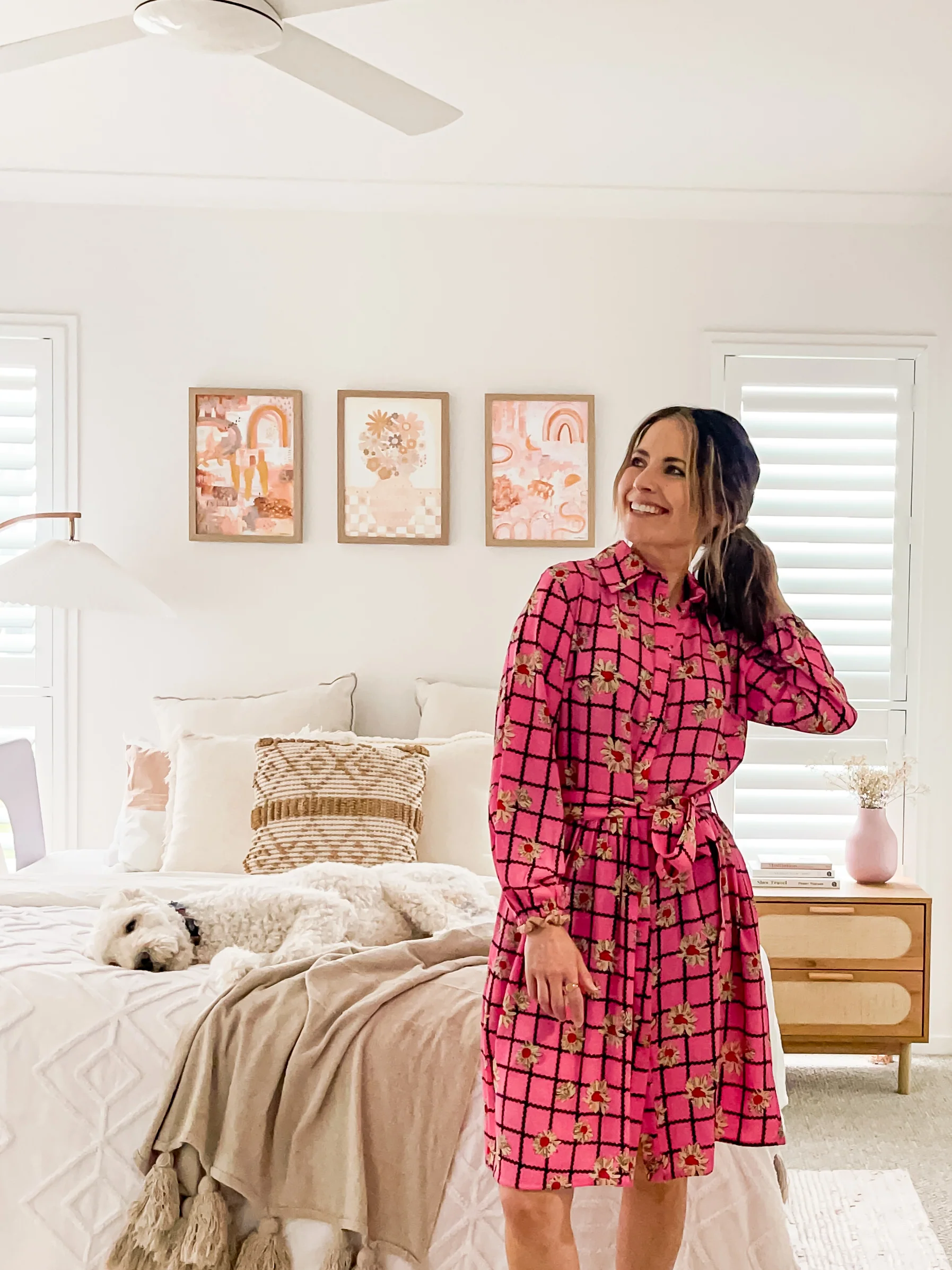 Shawty Button Down Dress in Hella Pink - Image 16