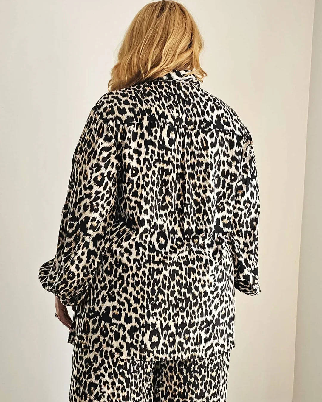 Suki Shirt in Leopard Print with Stripe - Image 5