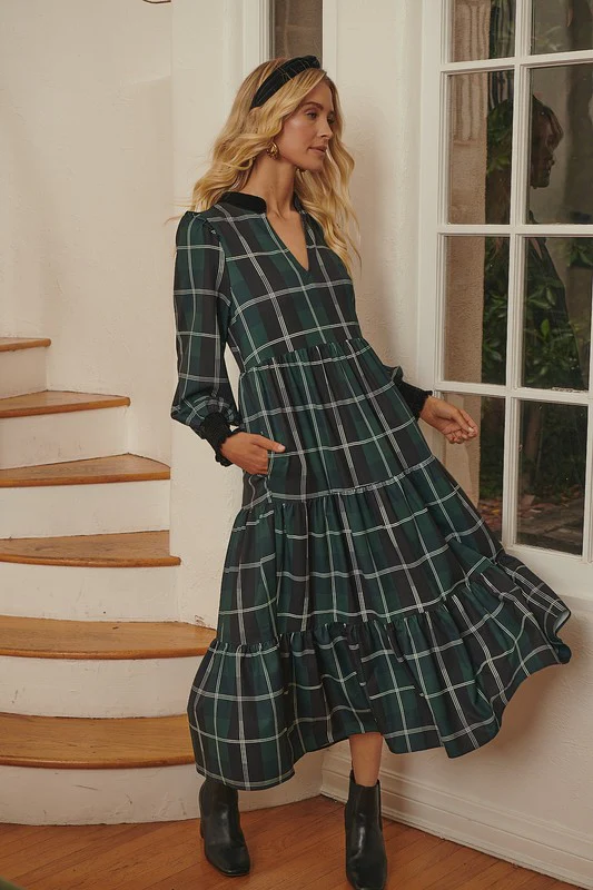 Sweet Beyond Plaid Midi Dress - Image 3
