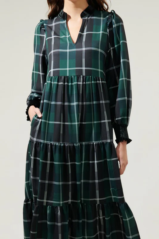 Sweet Beyond Plaid Midi Dress - Image 6