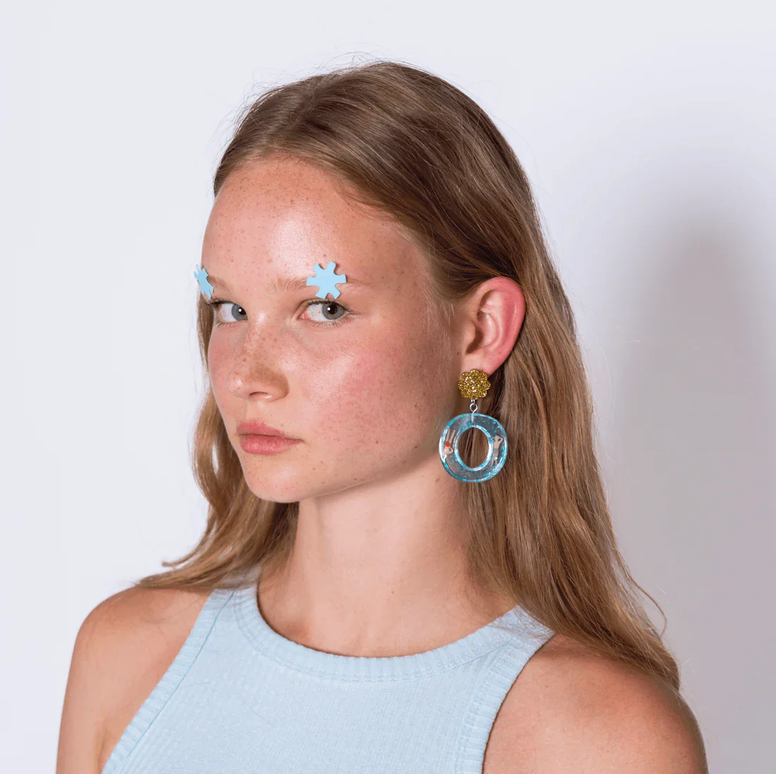 Swimmers Earrings - Light Blue - Image 3