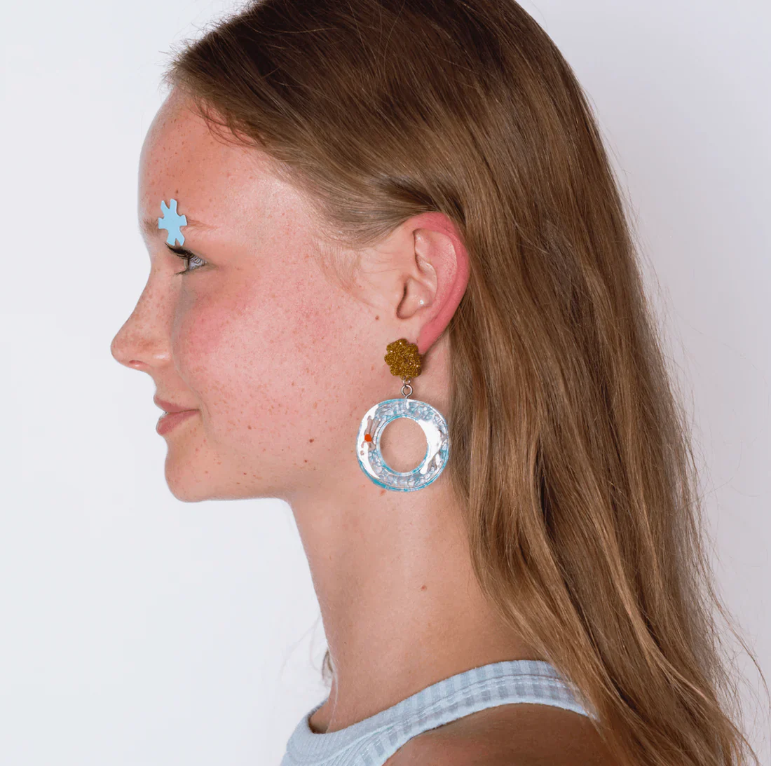 Swimmers Earrings - Light Blue - Image 4