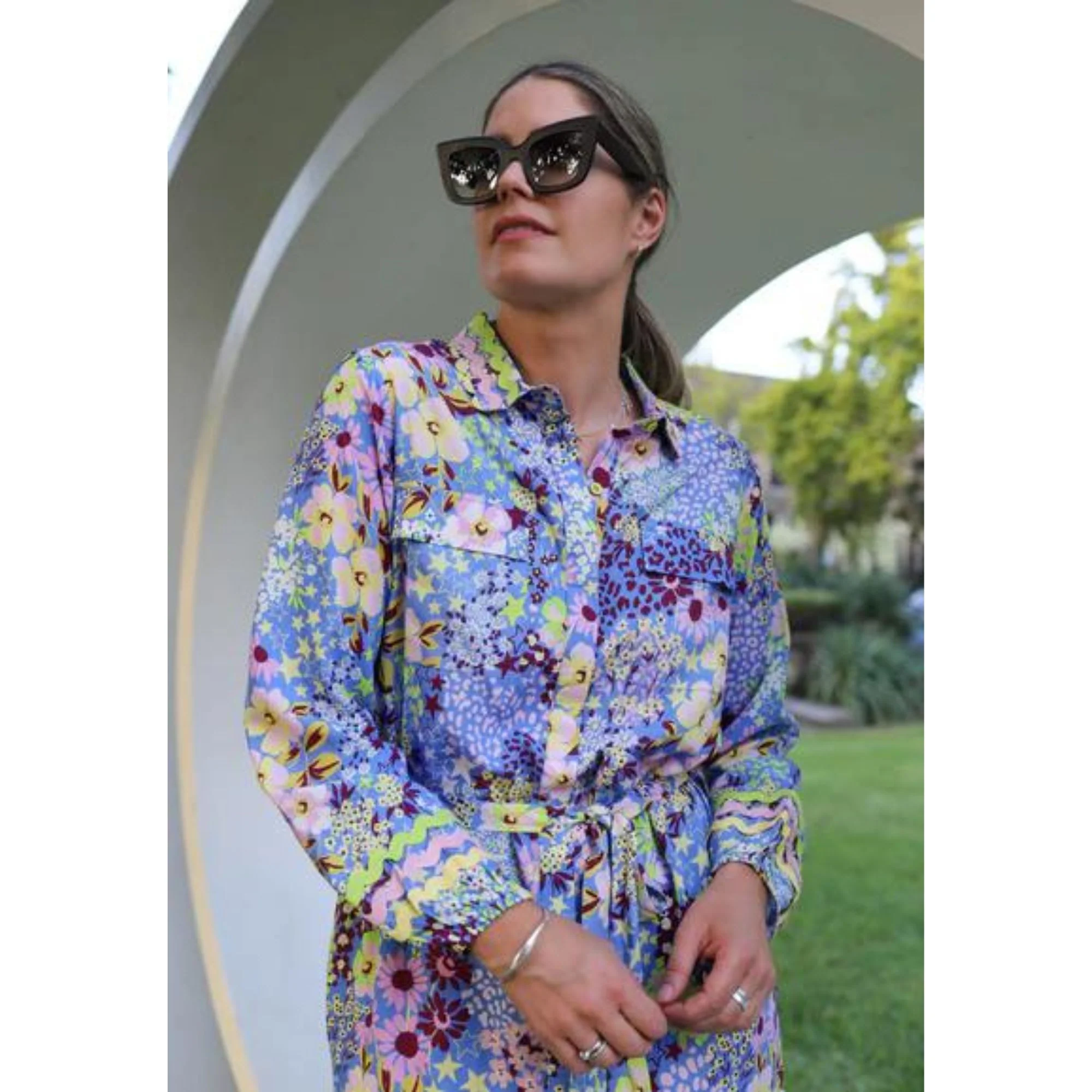 Tapered Dress in Zesty Spring - Image 11