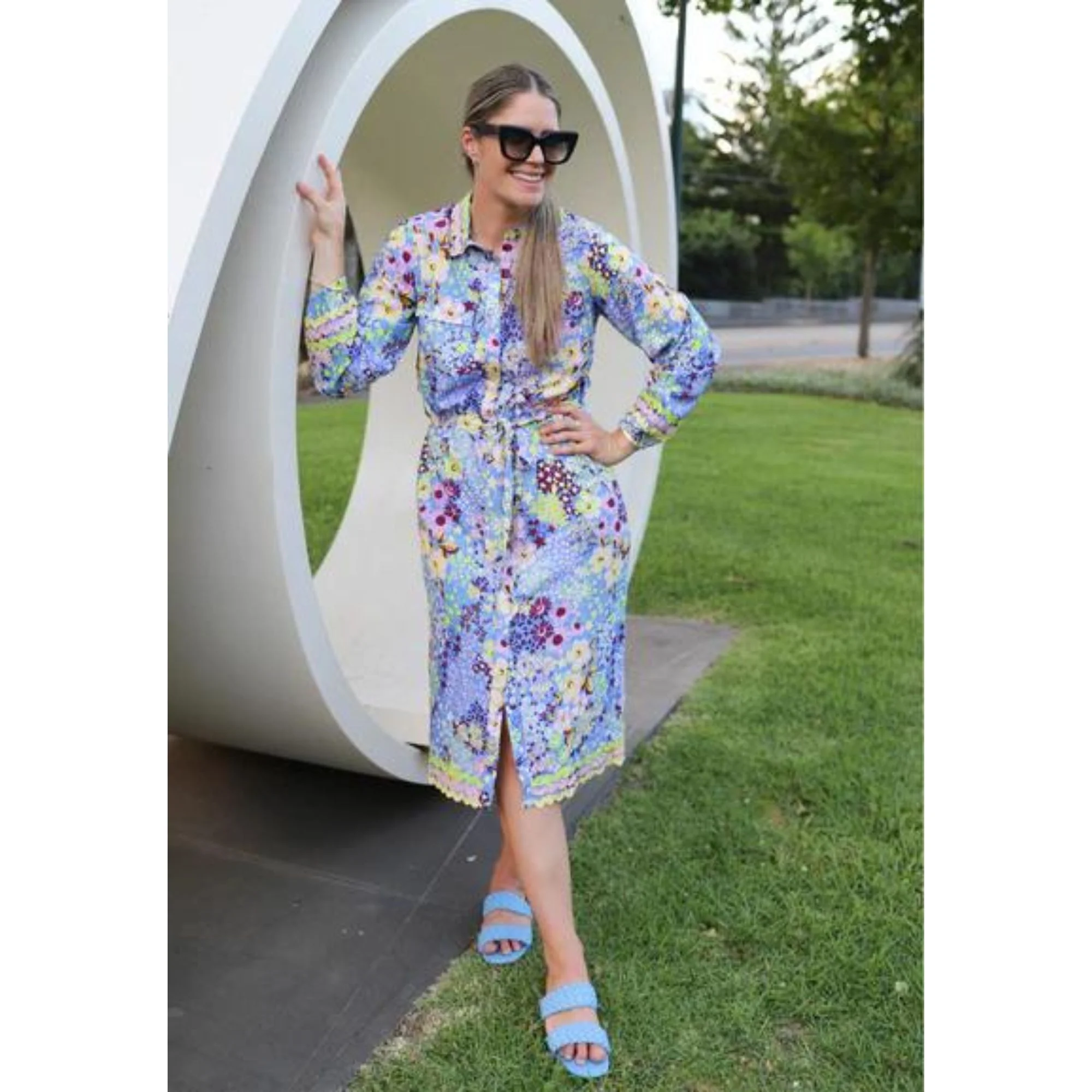 Tapered Dress in Zesty Spring - Image 9