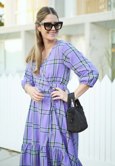Teddy Wrap Dress in Sweet Pea - Image 5