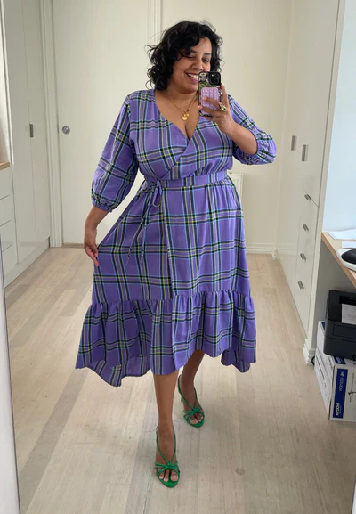 Teddy Wrap Dress in Sweet Pea - Image 6