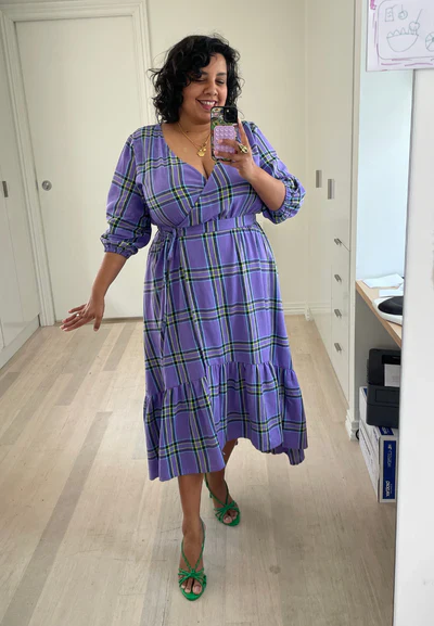 Teddy Wrap Dress in Sweet Pea - Image 7