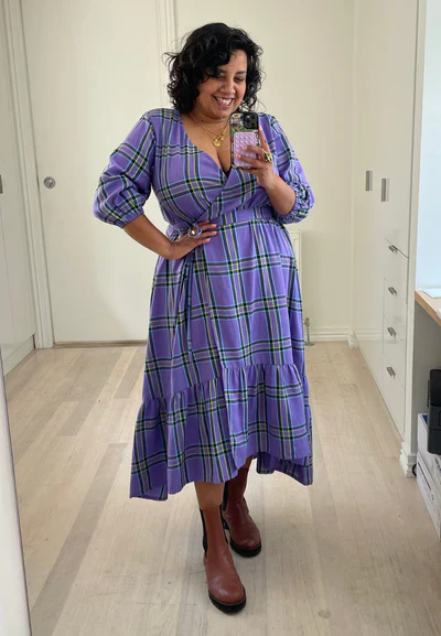 Teddy Wrap Dress in Sweet Pea - Image 8