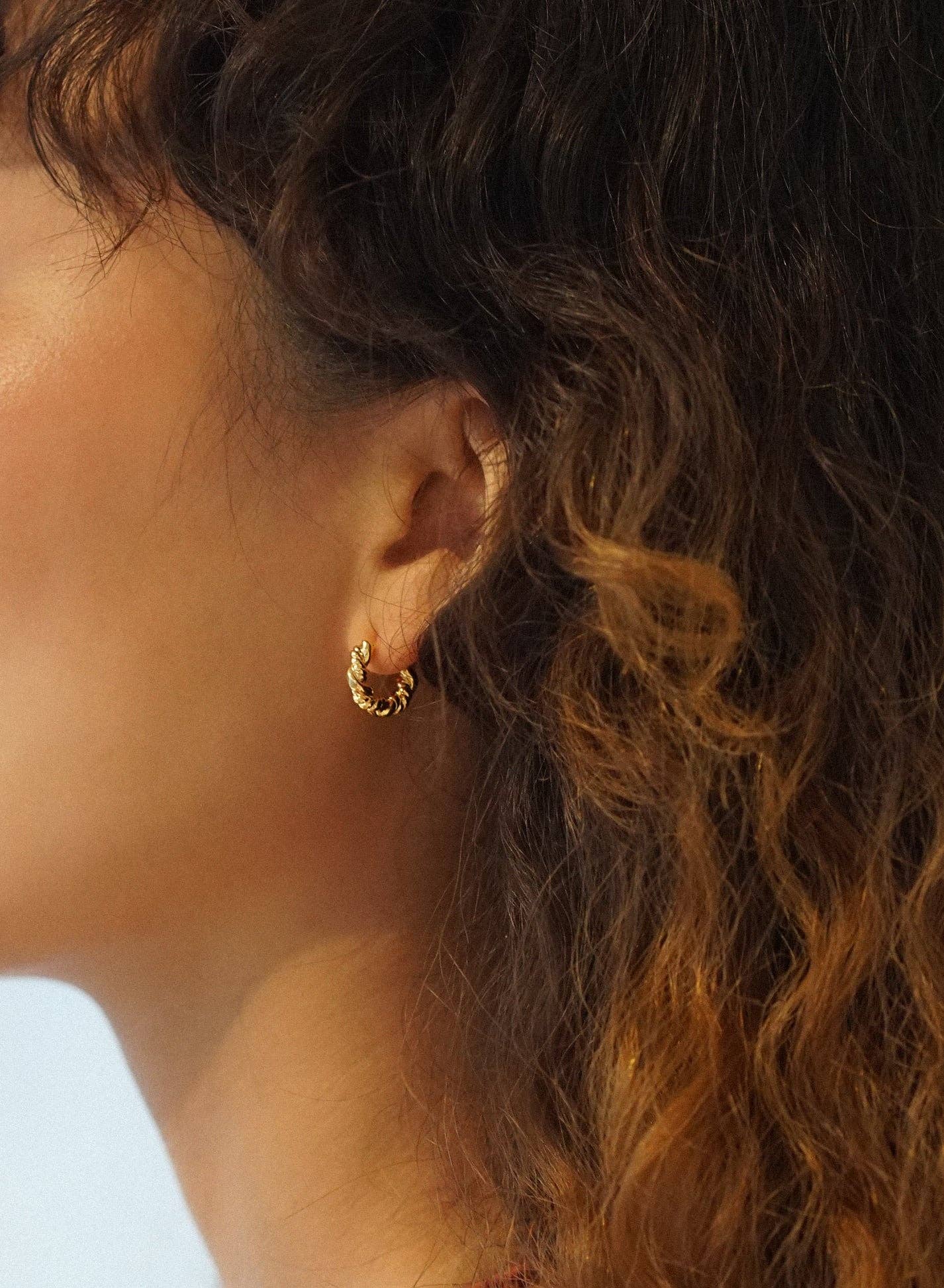 Twist Dual Hoops • Gold - Image 2