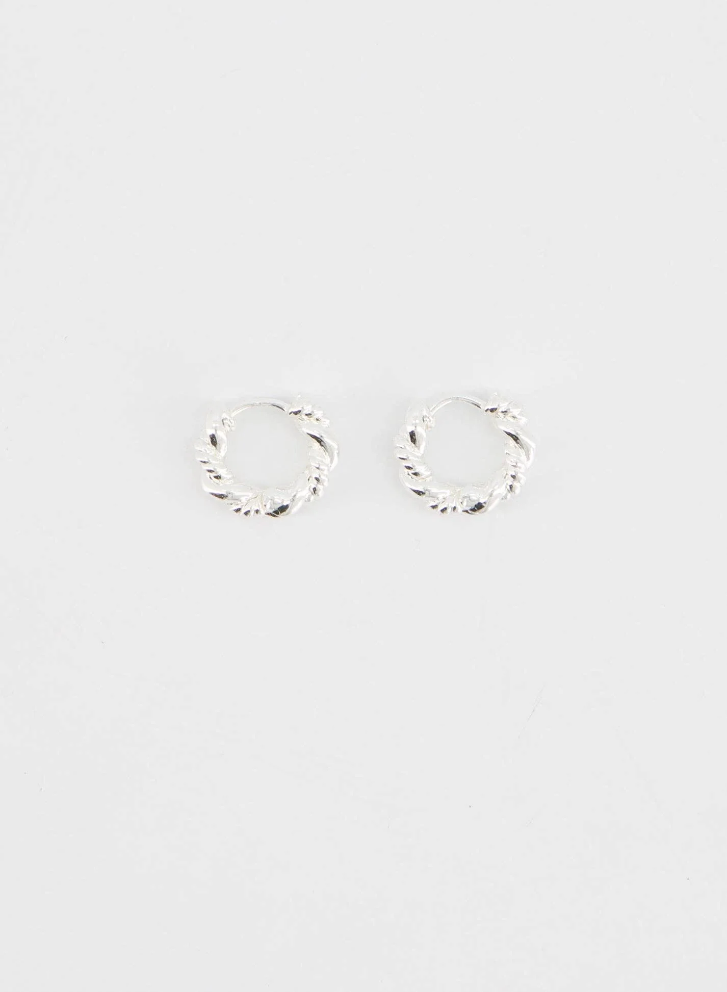Twist Dual Hoops • Silver