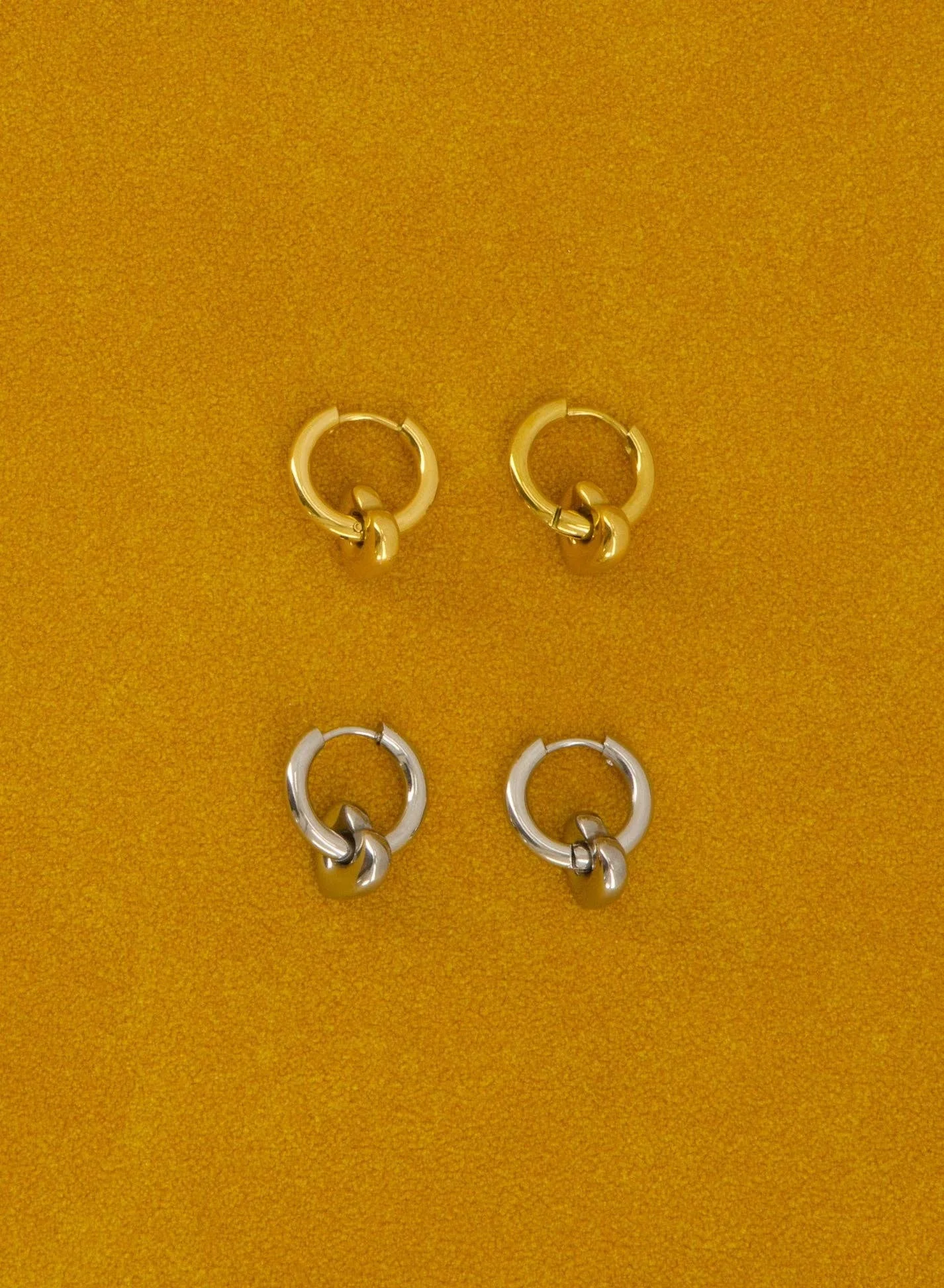 Two-Way Hoops With Love - Silver - Image 5